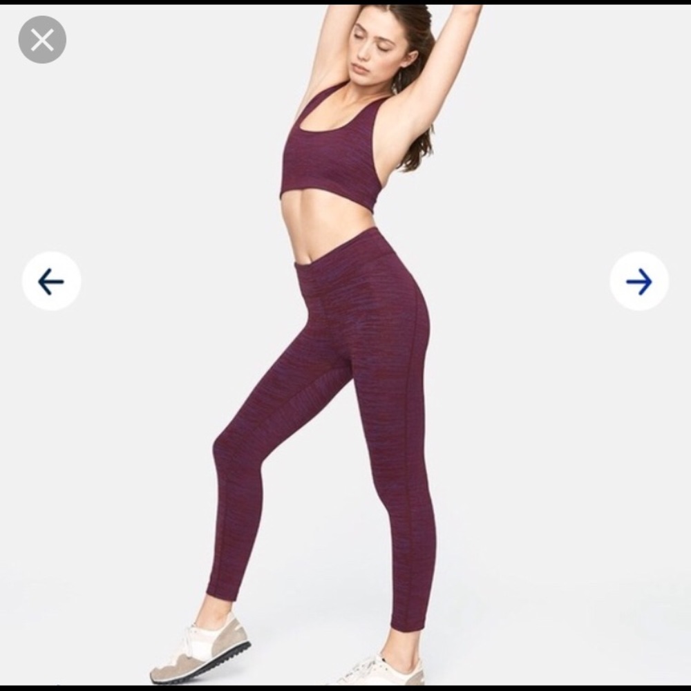 Outdoor Voices Maroon Crop Leggings